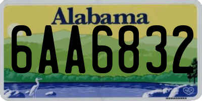 AL license plate 6AA6832