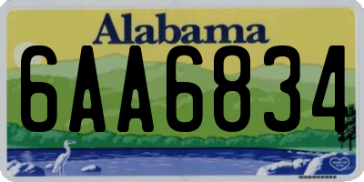 AL license plate 6AA6834