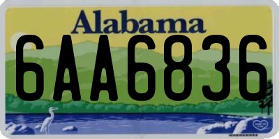 AL license plate 6AA6836