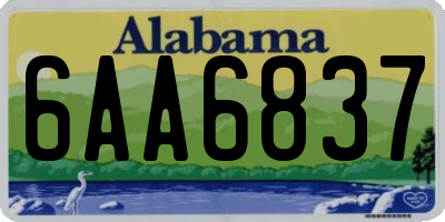 AL license plate 6AA6837