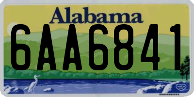 AL license plate 6AA6841