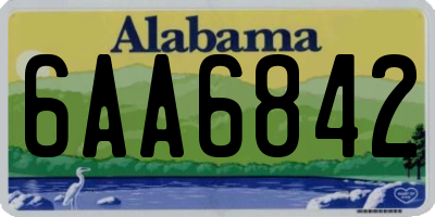 AL license plate 6AA6842