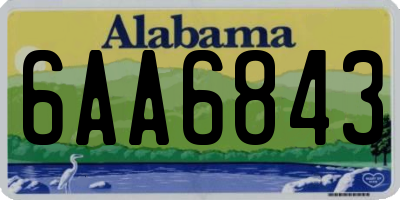 AL license plate 6AA6843