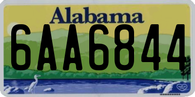 AL license plate 6AA6844