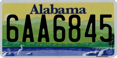AL license plate 6AA6845