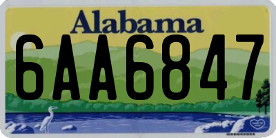 AL license plate 6AA6847