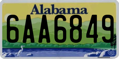 AL license plate 6AA6849