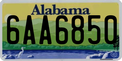 AL license plate 6AA6850