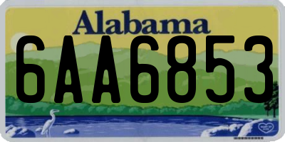 AL license plate 6AA6853