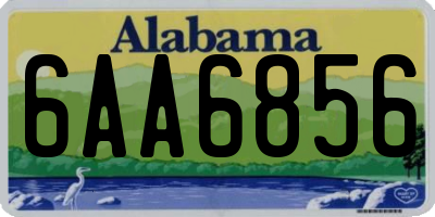 AL license plate 6AA6856