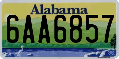 AL license plate 6AA6857