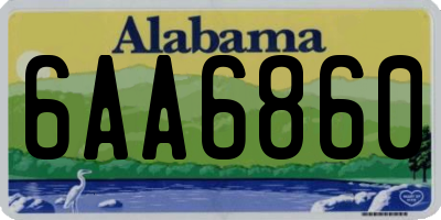 AL license plate 6AA6860