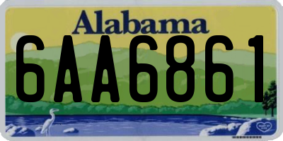 AL license plate 6AA6861