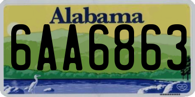 AL license plate 6AA6863