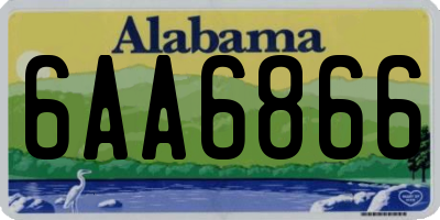AL license plate 6AA6866