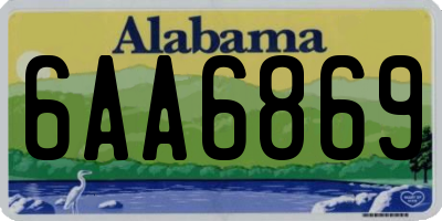 AL license plate 6AA6869
