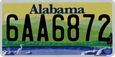 AL license plate 6AA6872