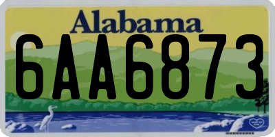 AL license plate 6AA6873