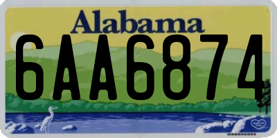 AL license plate 6AA6874