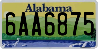 AL license plate 6AA6875
