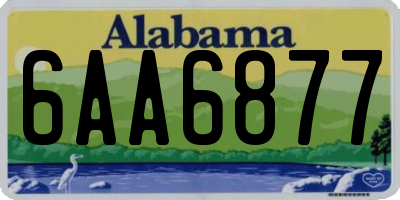 AL license plate 6AA6877