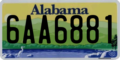 AL license plate 6AA6881