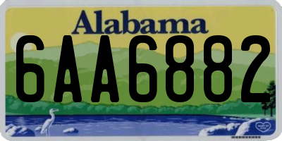AL license plate 6AA6882