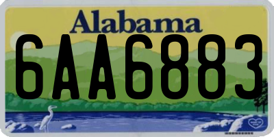 AL license plate 6AA6883