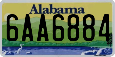 AL license plate 6AA6884