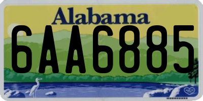 AL license plate 6AA6885