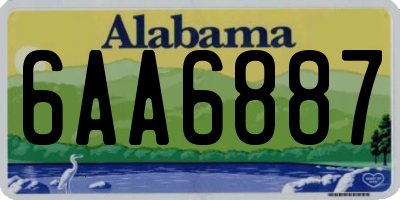 AL license plate 6AA6887