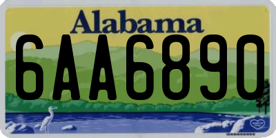 AL license plate 6AA6890