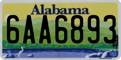 AL license plate 6AA6893