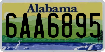 AL license plate 6AA6895