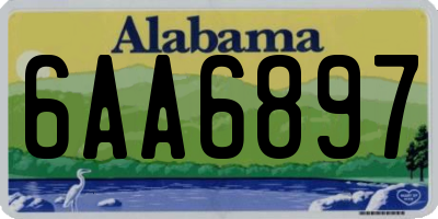 AL license plate 6AA6897