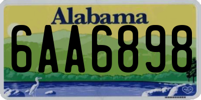 AL license plate 6AA6898