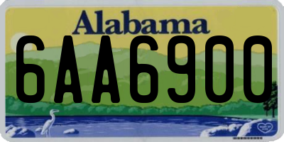 AL license plate 6AA6900