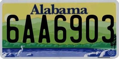 AL license plate 6AA6903