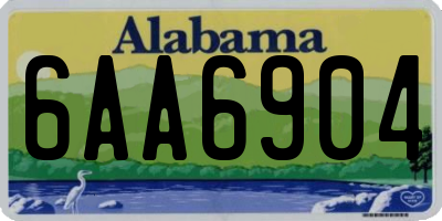 AL license plate 6AA6904