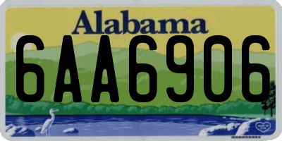 AL license plate 6AA6906