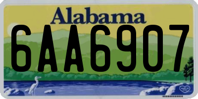 AL license plate 6AA6907