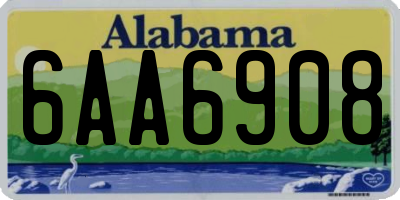 AL license plate 6AA6908