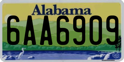AL license plate 6AA6909