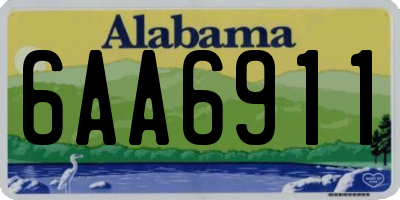 AL license plate 6AA6911