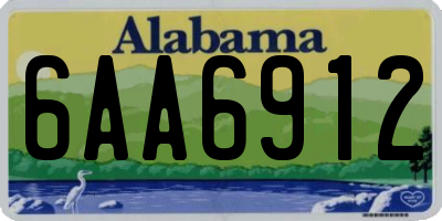AL license plate 6AA6912