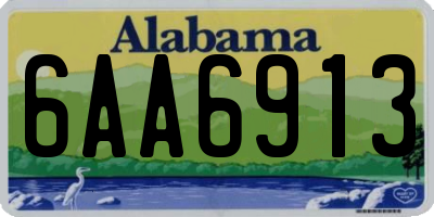 AL license plate 6AA6913