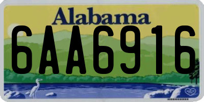 AL license plate 6AA6916