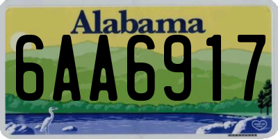 AL license plate 6AA6917
