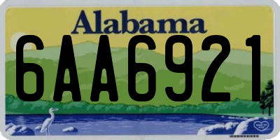 AL license plate 6AA6921