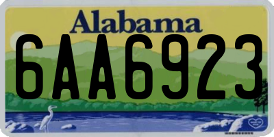 AL license plate 6AA6923